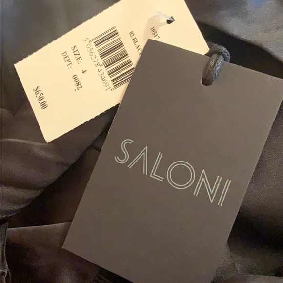 Saloni Giselle draped satin midi dress - Picture 7 of 7